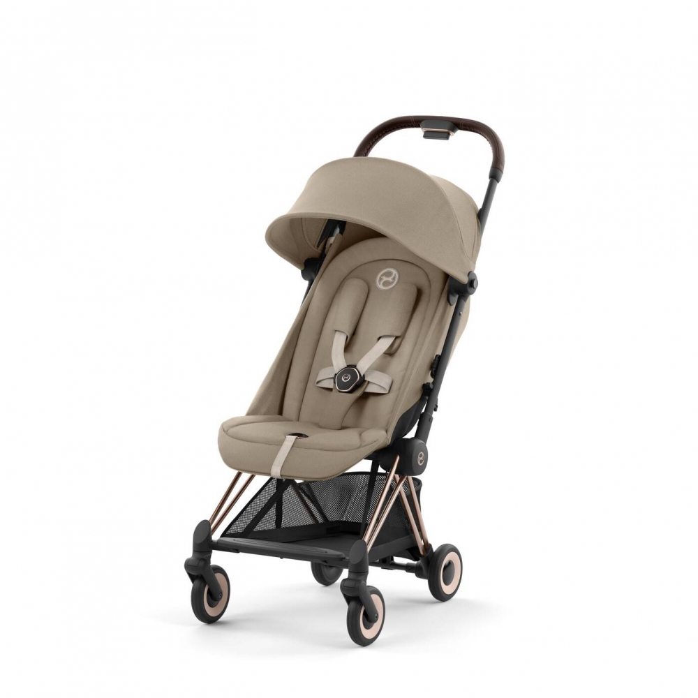 Коляска Cybex Coya Cozy Beige на раме Rosegold