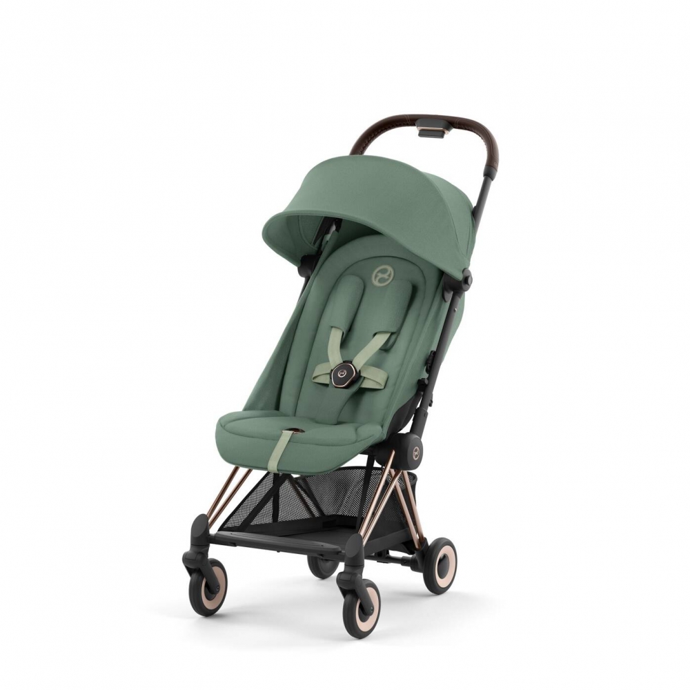 Коляска Cybex Coya Leaf Green на раме Rosegold
