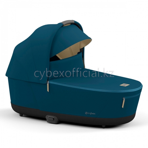 Коляска 2 в 1 Cybex Priam IV Mountain Blue на раме Chrome Brown